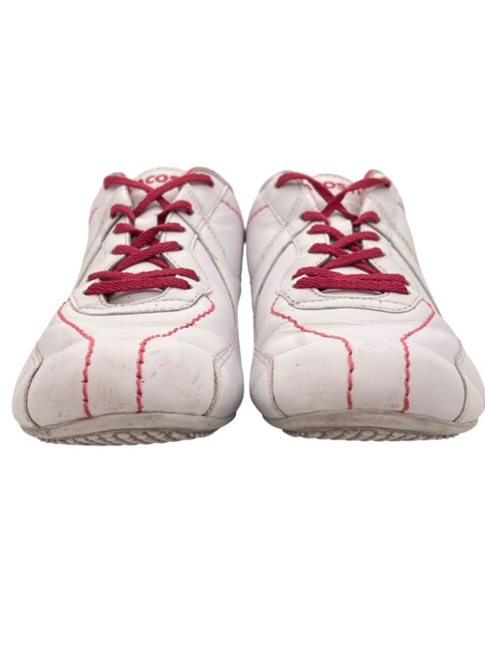 Vintage Lacoste Sport Zanta 53Z Womens Tennis Shoes Size 11 White Pink Leather - Picture 4 of 16